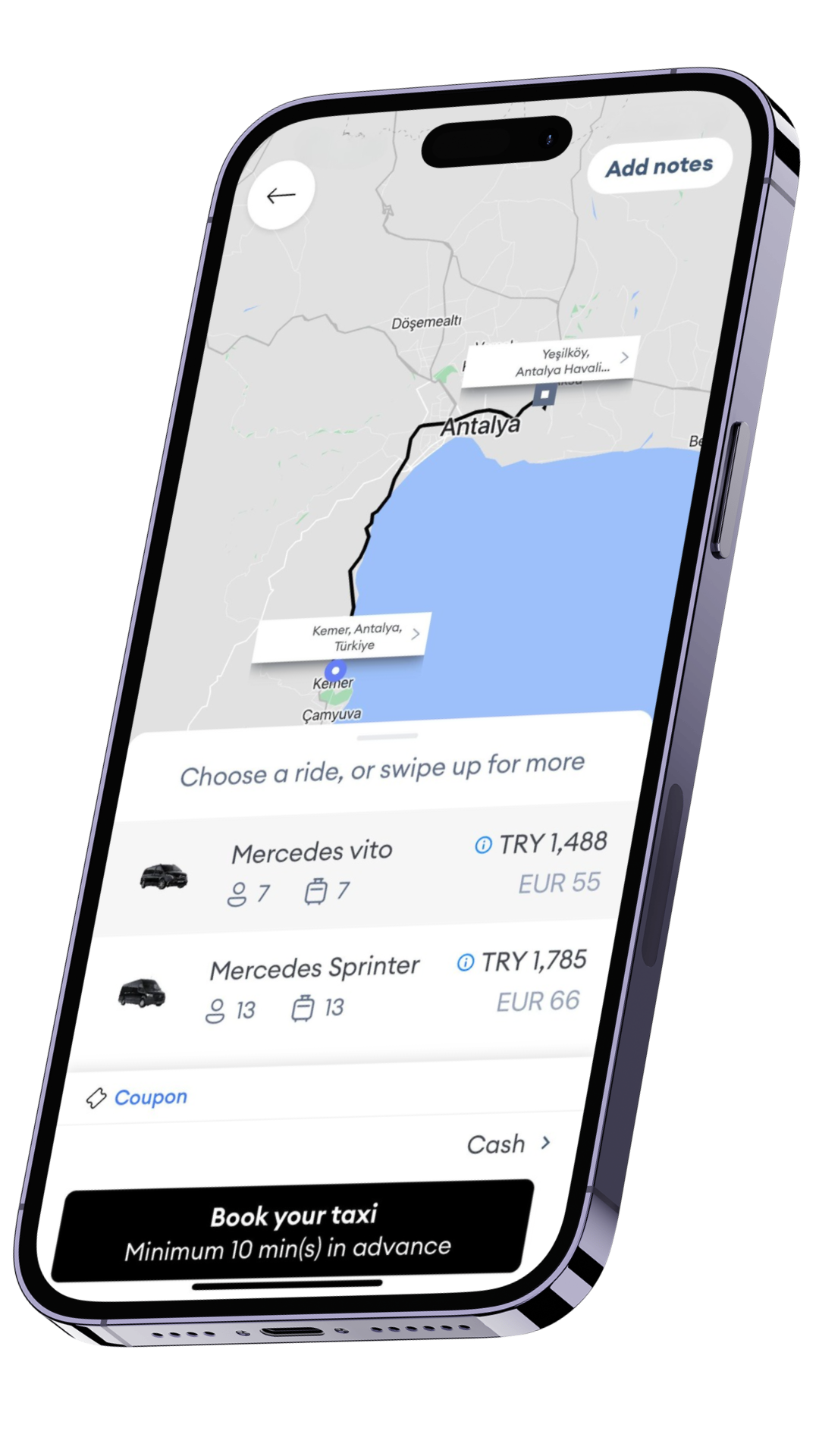CipTaxi Mobile App UI by CipTaxi